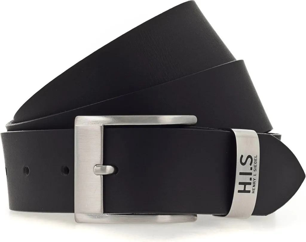 OFFERTA Cintura H.I.S Pelle Nera 40mm | Vera Pelle W90 a Prezzo Stock