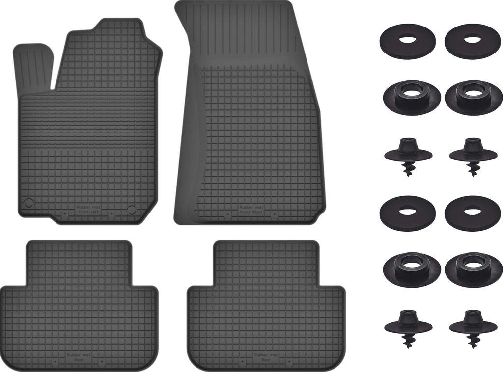 Gummimatten Mit Stoppern Für: Audi Q7 Ii (2016-) Schwarz Set