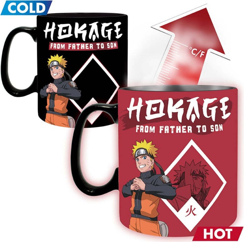 NARUTO SHIPPUDEN - Becher Wärmetausch - 460 ml - FROM FATHER TO SON