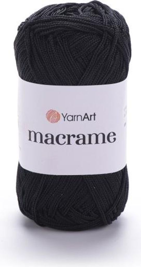 YarnArt Macrame Garn 1,5 mm – Farbe 148 Schwarz | Starkes Produktbild 