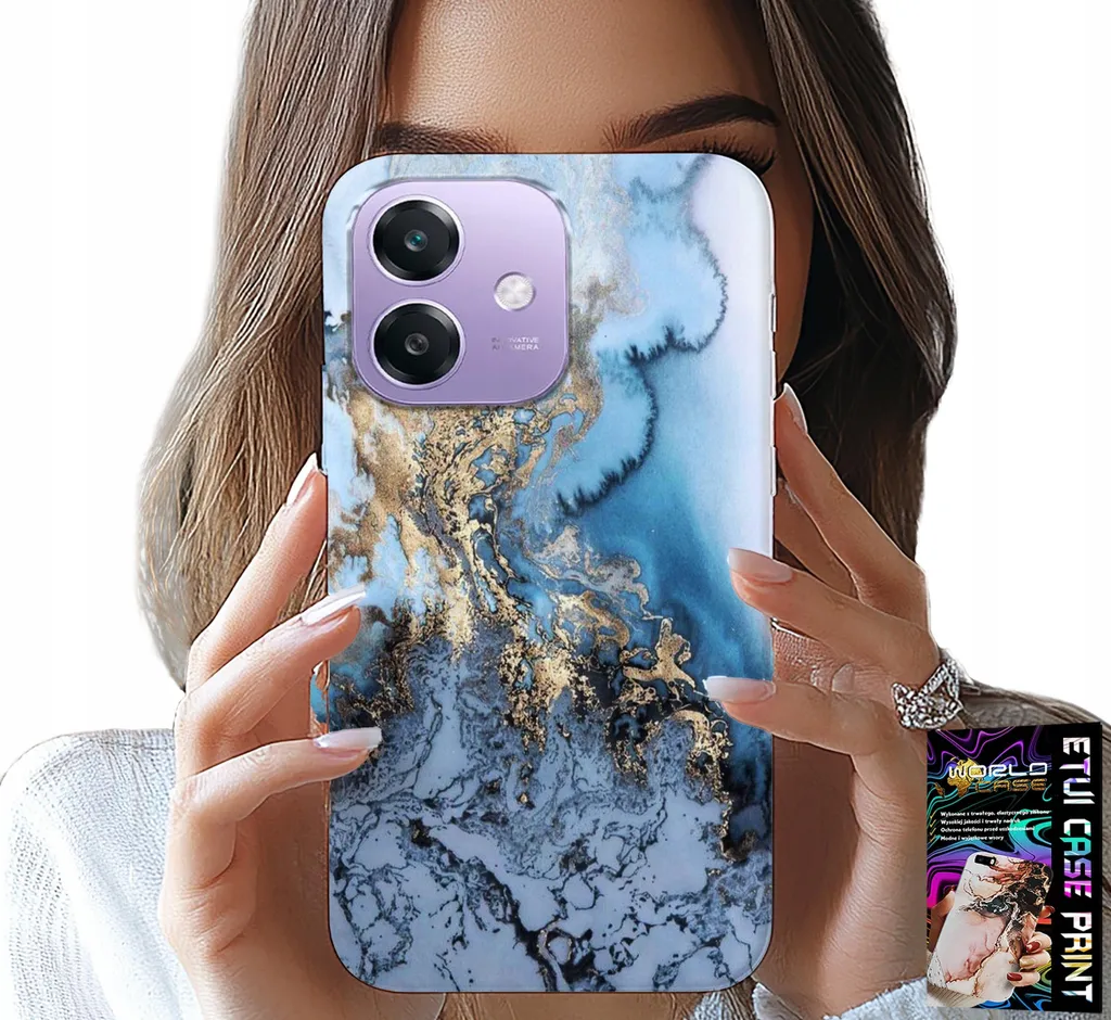 Custodia Oppo A40 / A40m Marmorizzata Vetro - Cover Donna Elegante