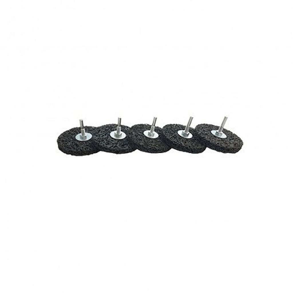 Grob-Reinigungsscheibe 100mm Aufnahme für Bohrmaschine Reinigungsvlies 5tlg.