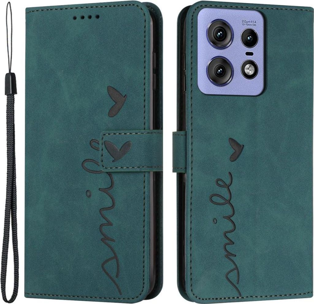 Motorola Edge 50 Pro Hülle - Coverup Smile Klapphülle - Grün
