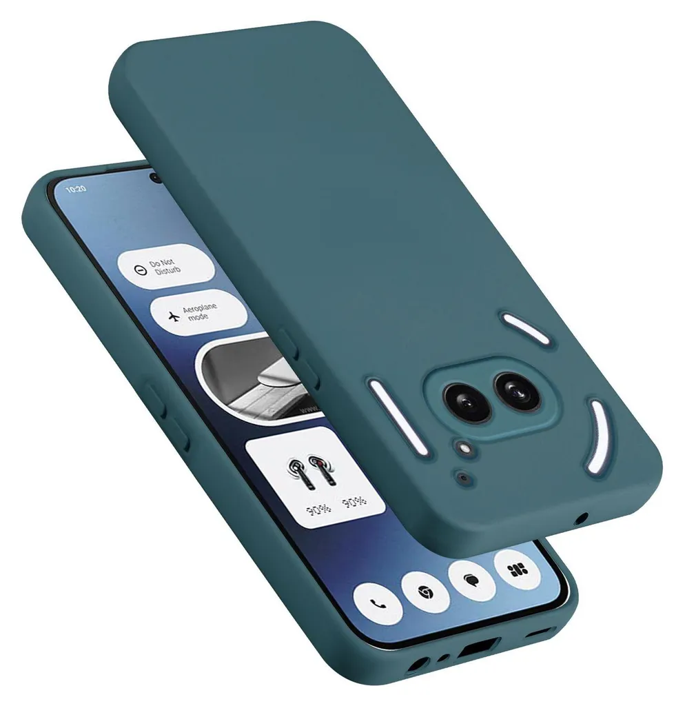 Cover Per Nothing Phone 2A – Retro PMMA Anti Graffio + TPU Morbido, Blu, Supporta Ricarica Wireless