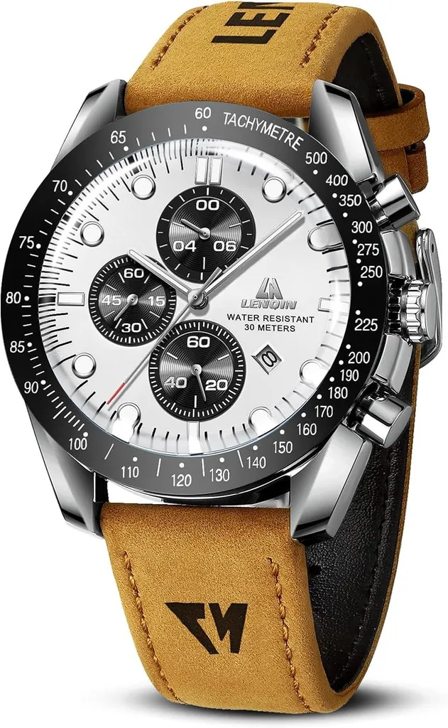 Orologio Moda Uomo Quarzo Data - Impermeabile 3ATM Stile Elegante