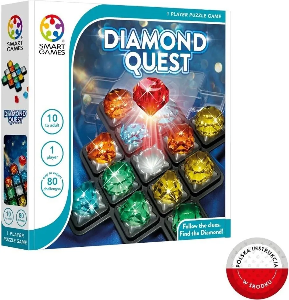 Diamond Quest Smart Games avec 80 Défis : Puzzle de Diamants et Logique
