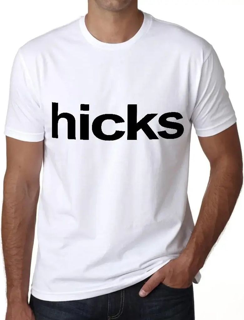 Herren Grafik T-Shirt Hicks Öko-Verantwortlich Vintage Jahrgang Kurzarm Lustige Druck Geburtstag Geschenk Mann