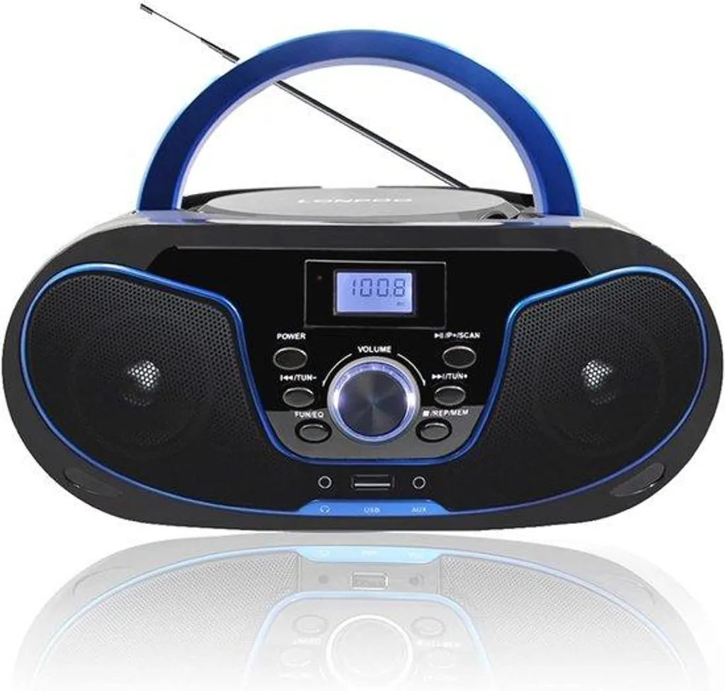 Lecteur CD pour enfants Bluetooth avec Radio FM et Port USB Bleu - KiddyMusic