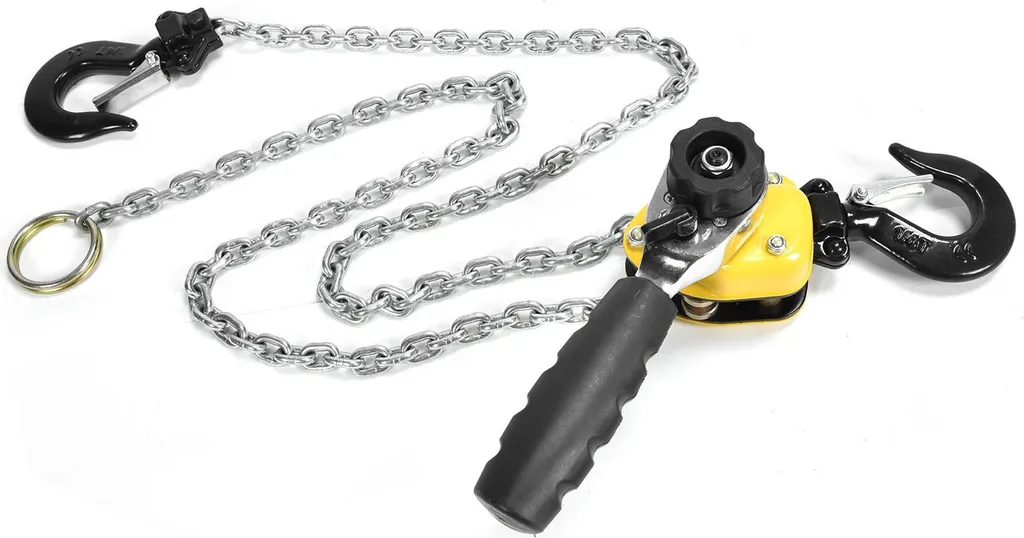 Palan à levier portable de 250kg avec chaîne de 1,5m pour levage