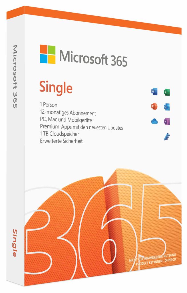 Microsoft 365 Personal, 1 Lizenz(en), 1 Jahr(e), Abonnement Produktbild 