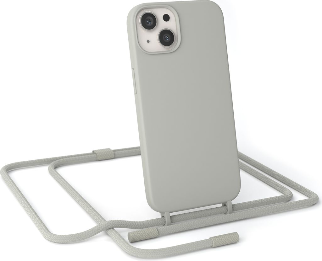 EAZY CASE Handykette Silikon Premium kompatibel mit Apple iPhone 13 Handyhülle mit Umhängeband, Handykordel mit Schutzhülle, Silikonhülle, Hül...