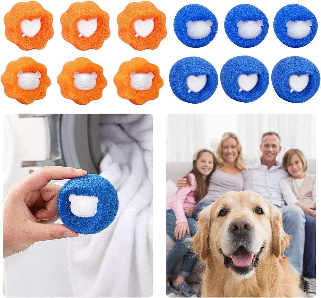 12 Stück Tierhaarentferner Waschmaschine Fusselball für Produktbild 1