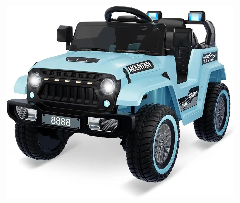Camion Électrique Enfant Bleu 12V avec 2 Moteurs 35W et Télécommande