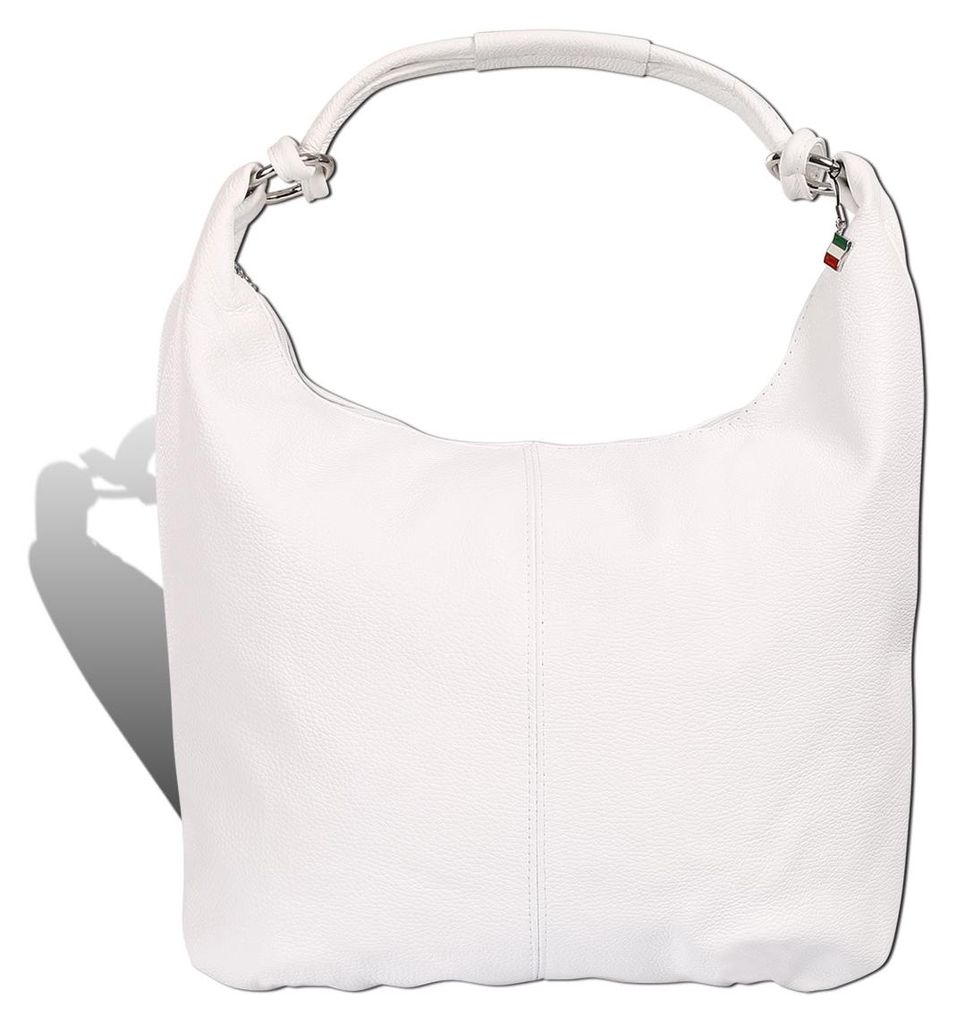 Florence Damen Schultertasche Hobo Bag Leder Tasche weiß D2OTF190W1