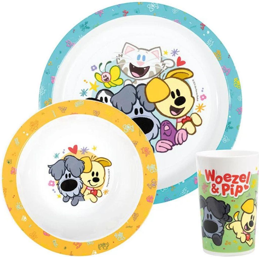 Bambolino Toys Woezel Pip Ess-Set, 3-teilig.