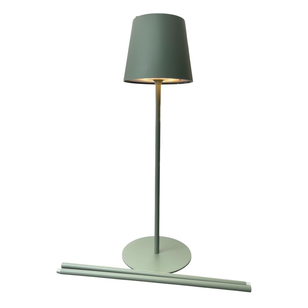 Anna's Collection Solar Standleuchte oliv grün 3in1 variabel bis 123cm