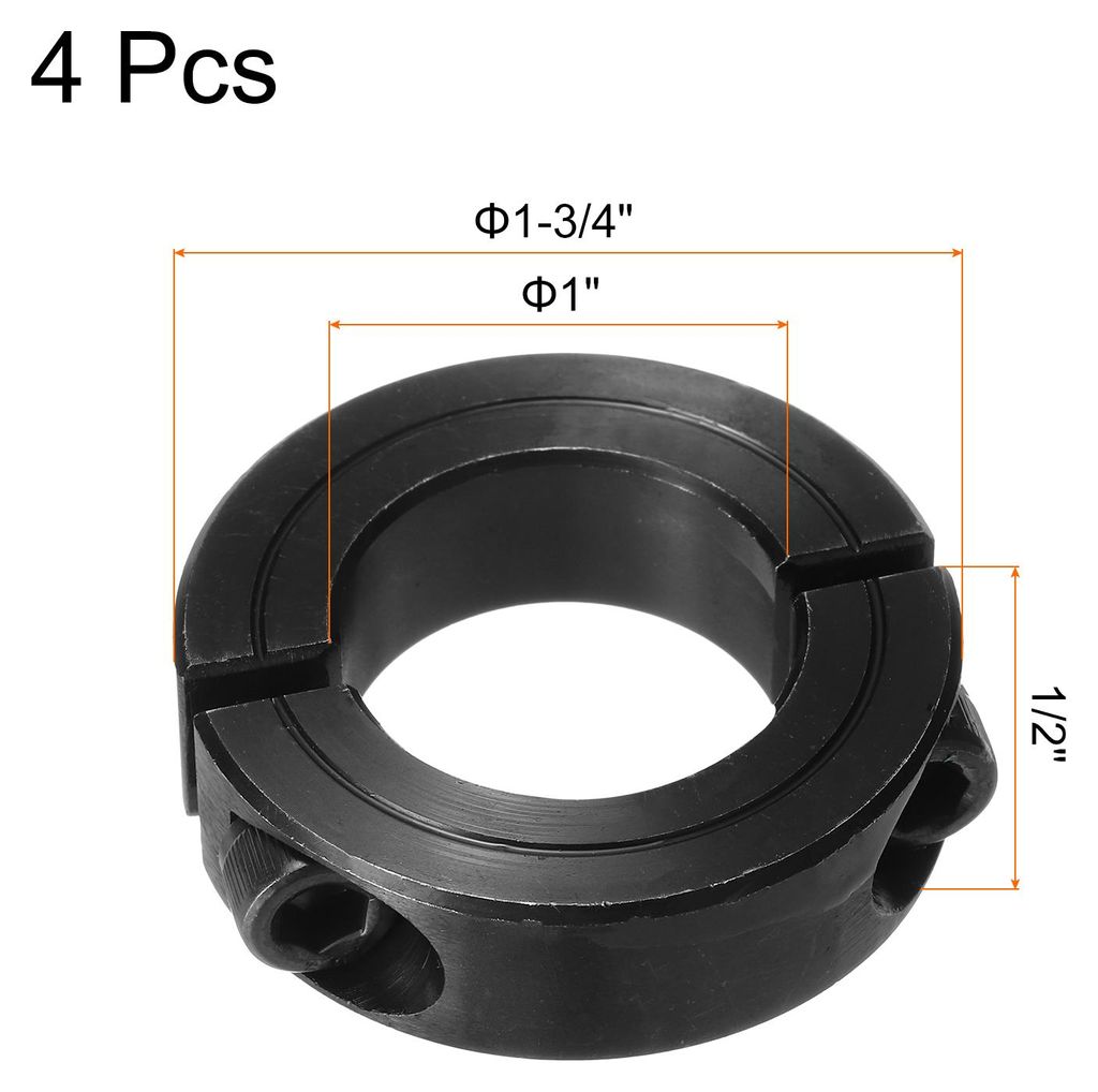 4 Stš¹ck Stellringe 25mm Bohrung 44mm AD 13mm Breite Kohlenstoffstahl Tiefenanschlagringe Doppelt Geteilter Wellenringe fš¹r Zahnradbaugruppe A...