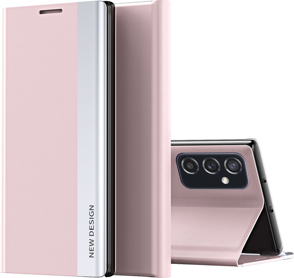 Galaxy M23 5G Hülle, Leder PolyurethanMagnetisch Klapp Stand Schutzhülle für Samsung Galaxy M23 5G Rosa