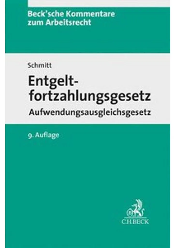 Livre juridique Entgeltfortzahlungsgesetz pour gestion des ressources humaines