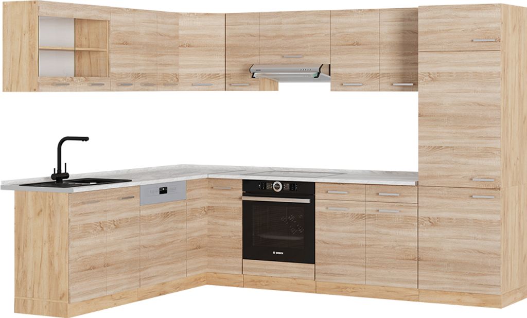 Vicco Eckküche R-Line, 227 x 287 cm , AP Marmor, Produktbild