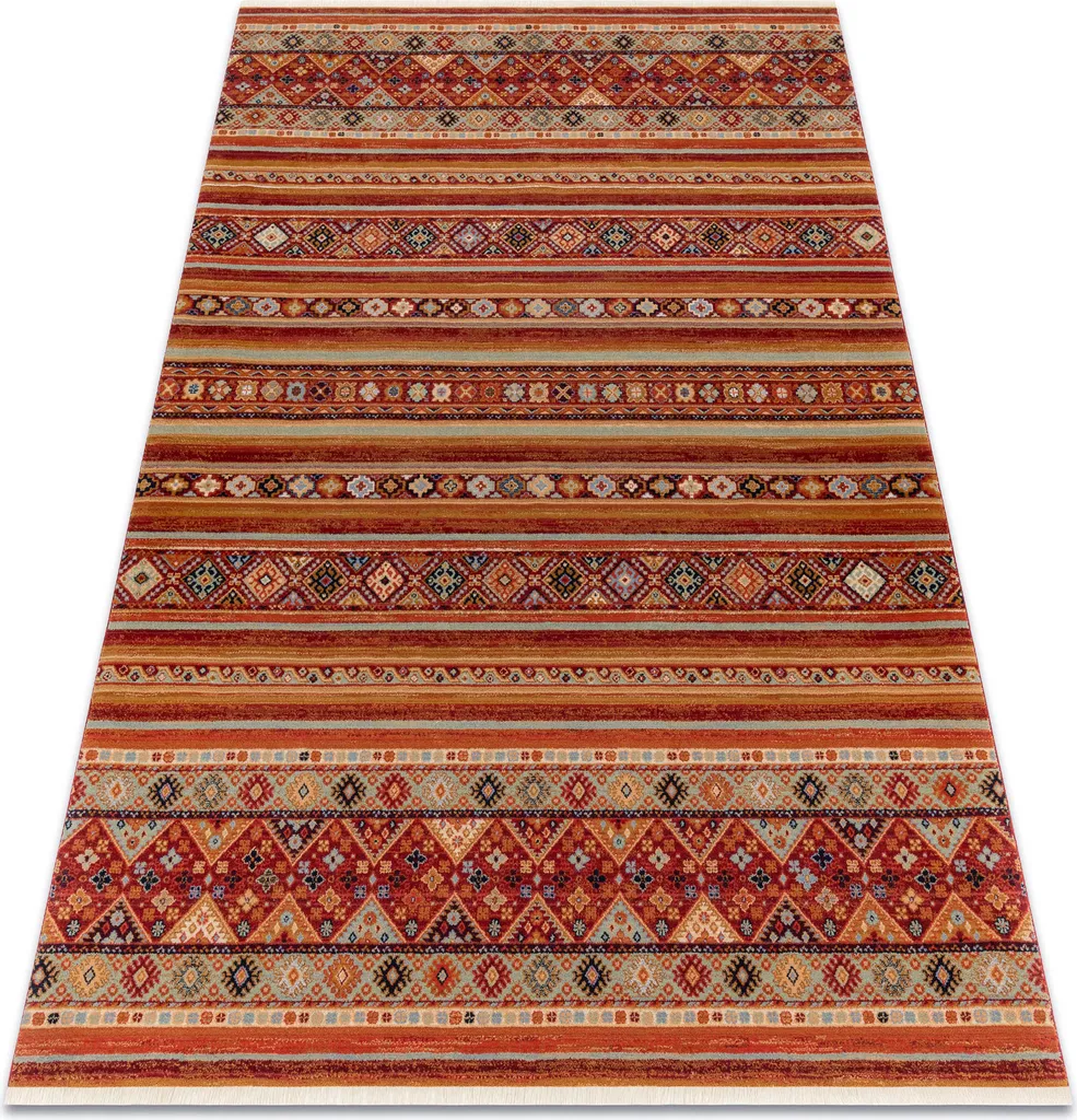 Tapis d'Orient en laine orange terracotta 160x230 cm style classique
