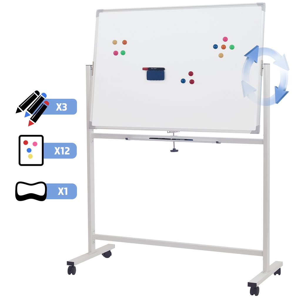 Whiteboard-Set Magnet Boardmarker Schwamm Magnettafel Zubehör HWC-C93 