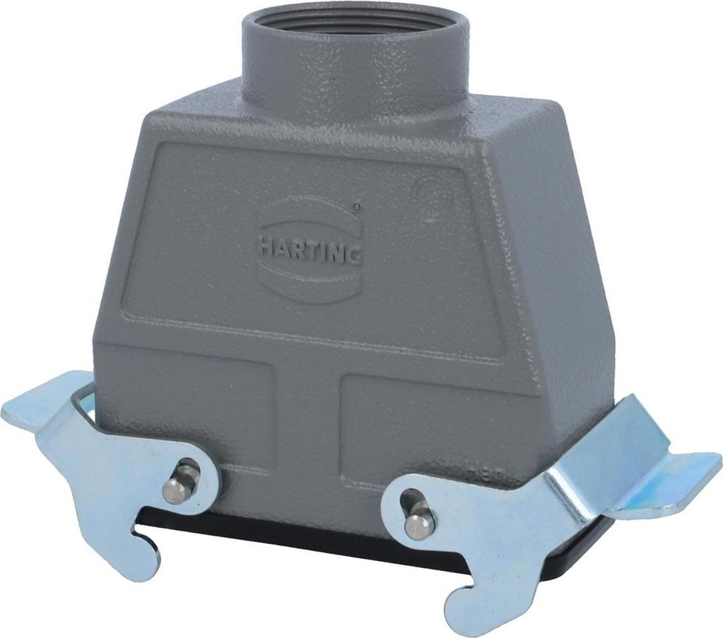 HARTING Han 16B Kupplungsgehäuse hoch, 1xM40 gerader Kabelabgang, mit 2 Querbügeln Verschraubung M40 Klemmbereich