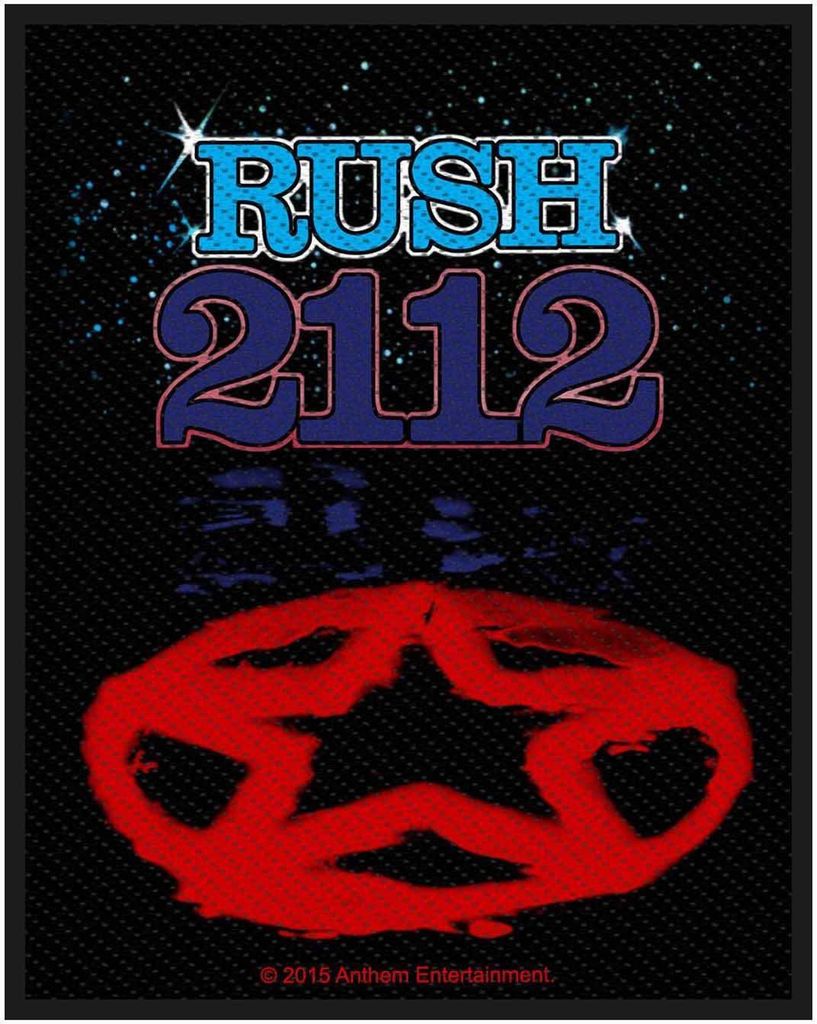 Rush - Album - Patch "2112", gewebter Stoff RO7596 (Einheitsgröße) (Schwarz/Rot)