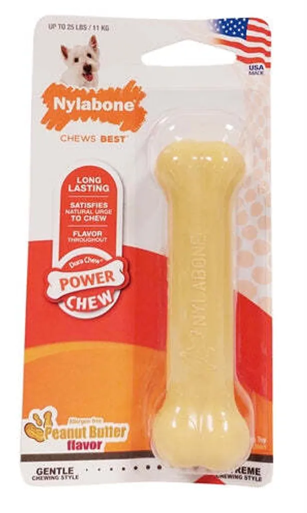 Nylabone Dura Chew Peanut Butter Jouet pour Chien à Mâcher Hard Bites