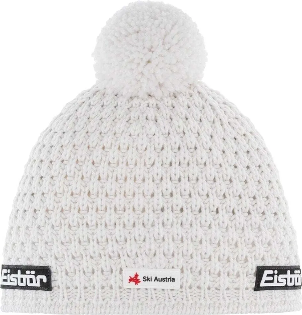 Bonnet à pompon unisexe blanc Eisbär Trail Pompon MÜ SKA chaud d'hiver