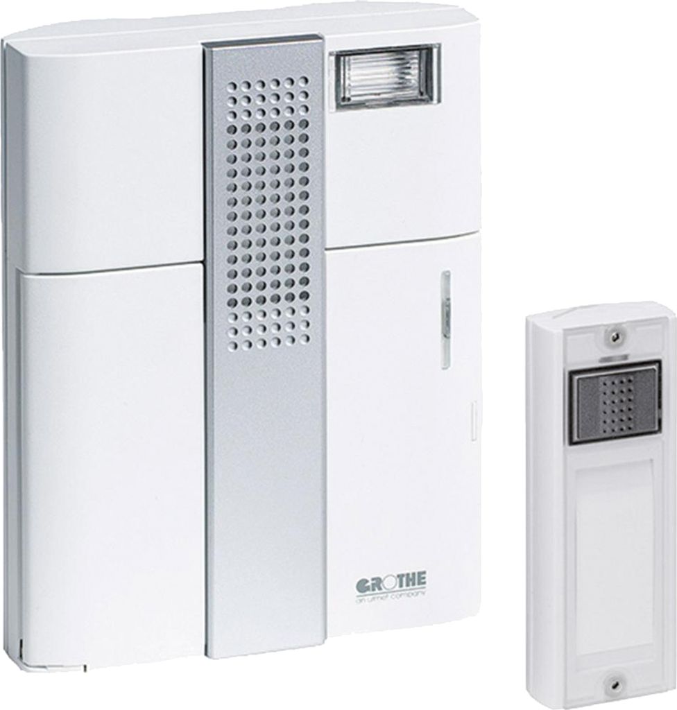 Grothe MISTRAL 300M Wireless door bell kit Silber - Weiß Immagine del prodotto 