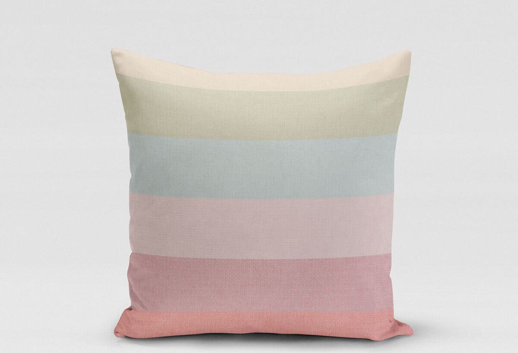 SCHÖNER LEBEN. Kissenhülle Streifen 9,5cm mint rosa beere rot gelb g Größe 70x70cm (HxB) 70x70cm (HxB) Größe