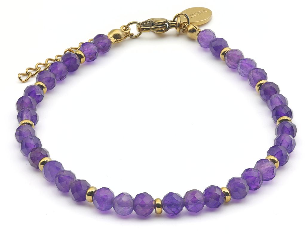 LAVISA Granat Edelstein Armband - 4mm Perlen - Echte Produktbild 