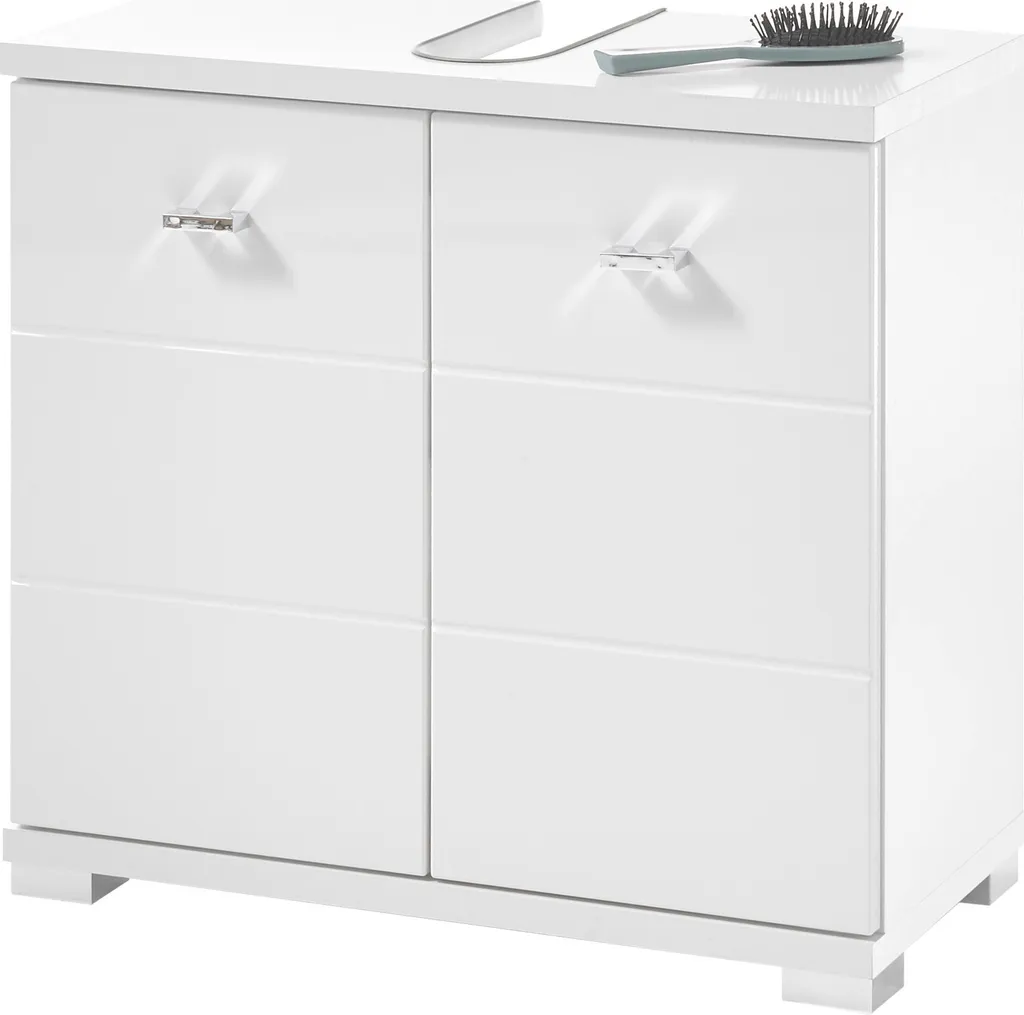 Meuble de rangement sous évier Peter blanc pour salle de bain 60 cm