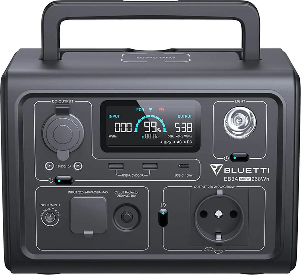 Bluetti Powerstation EB3A 600W / 268Wh Surge 1200W Obrázok produktu 5