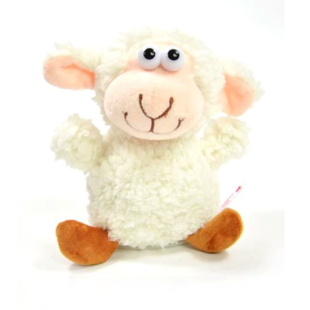 Sprechendes Schaf Bubi mit Aufnahme und Wiedergabefunktion Labertier aus Plüsch 