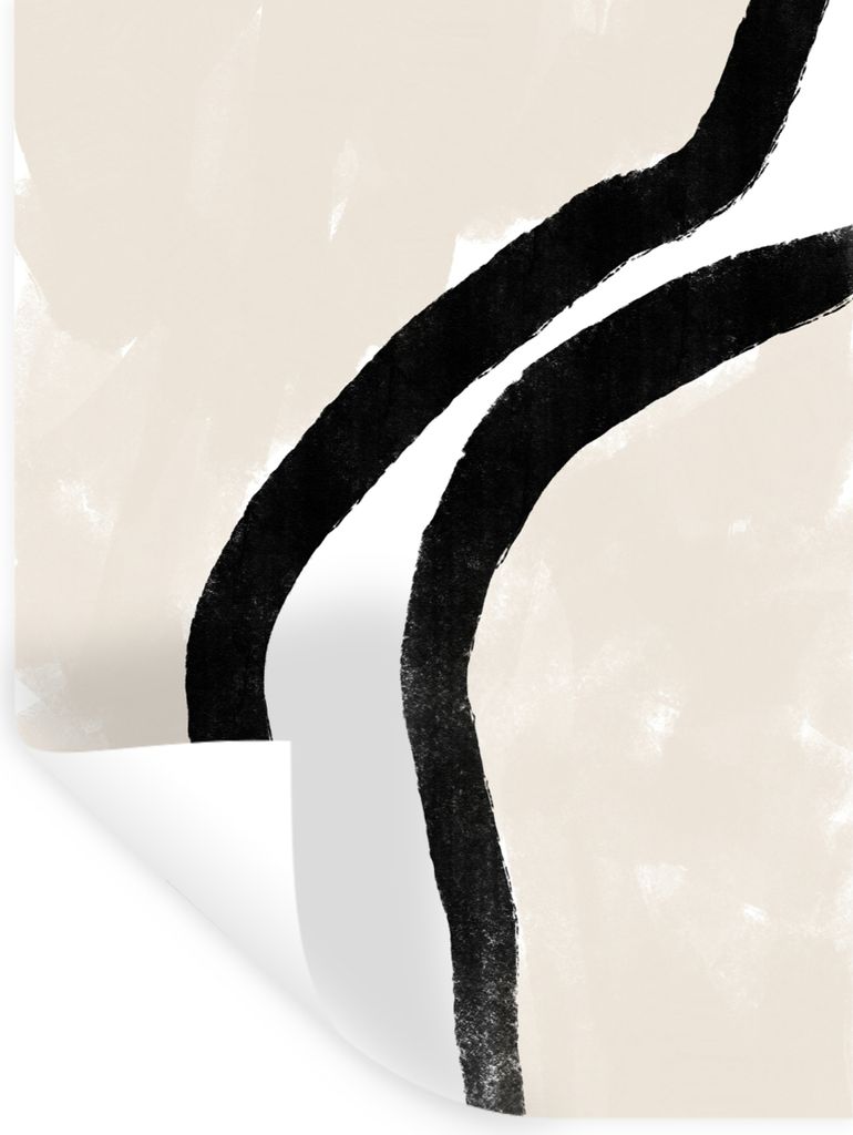 MuchoWow Wandtattoo Wandsticker Wandaufkleber Abstrakt - Linie - Design - Pastell 30x40 cm Selbstklebend und Repositionierbar - Sticker - Dekorfolie