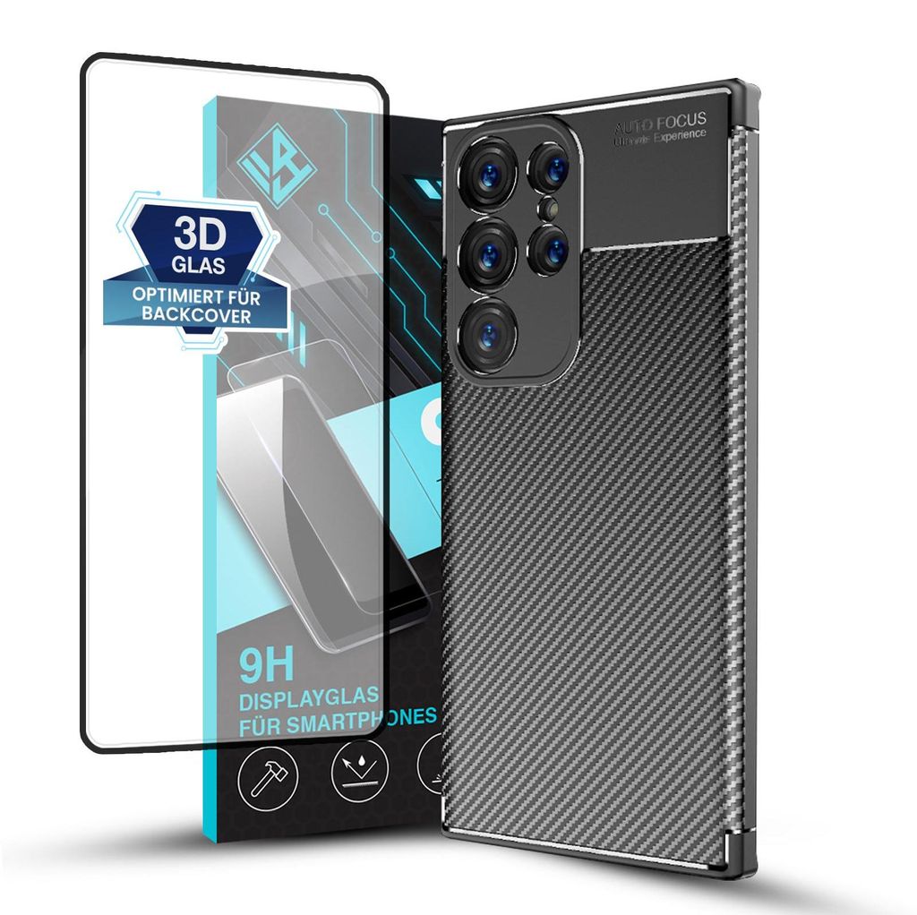 Handy Hülle für Samsung Galaxy S24 Ultra mit 9H Displayglas Produktbild 