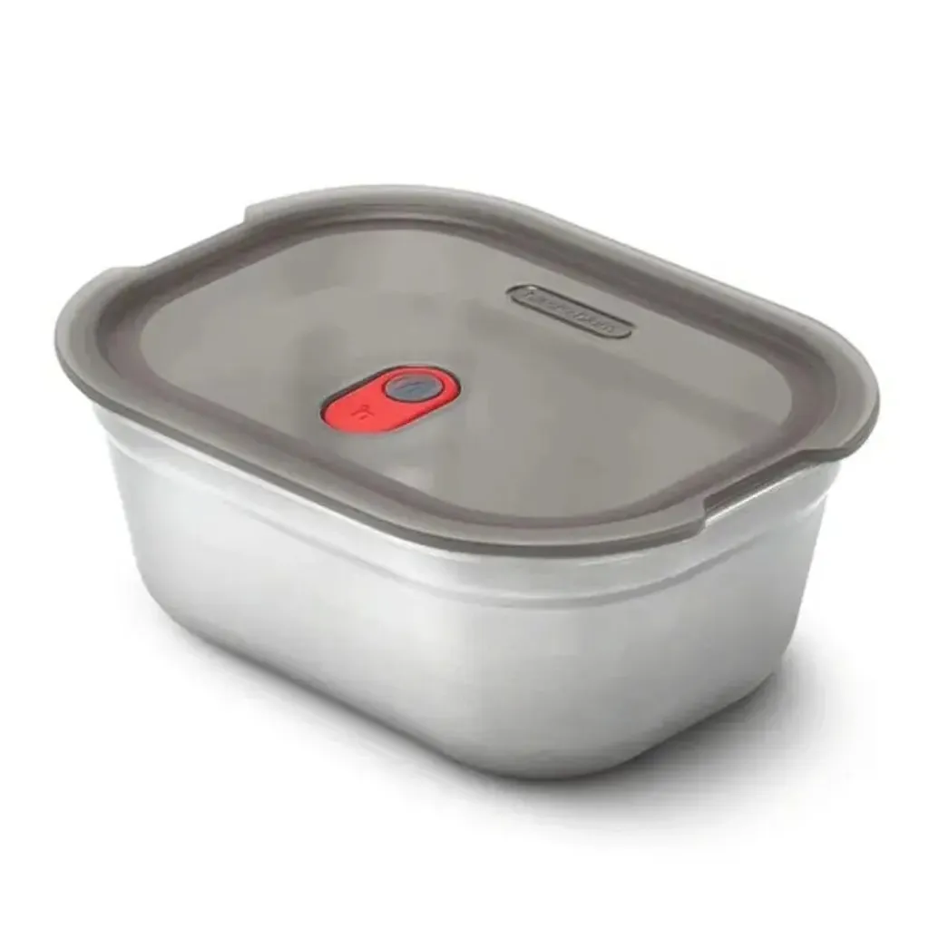 Scatola per alimenti in acciaio Black + Blum | Grigio/Rosso | Piccola