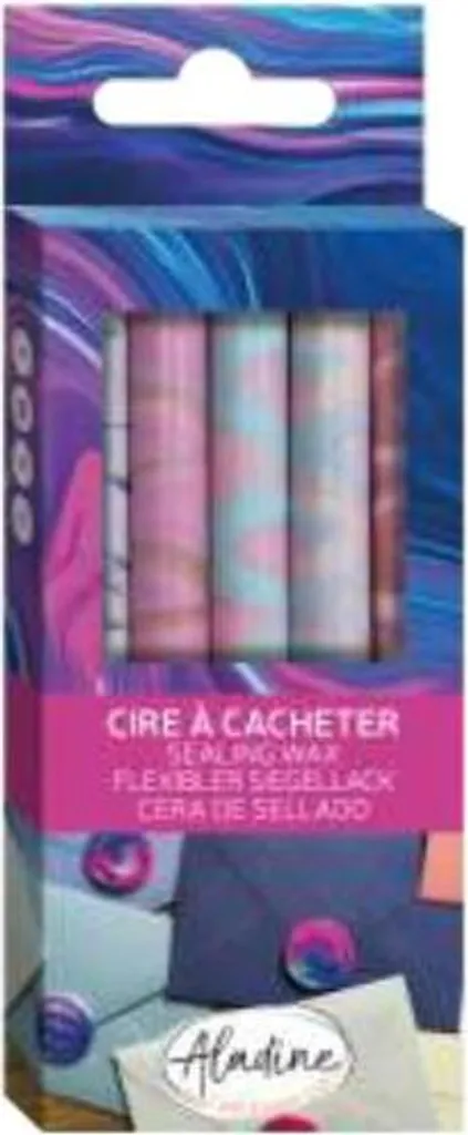 Set de 5 crayons de cire pour loisirs créatifs Aladine effet marbré