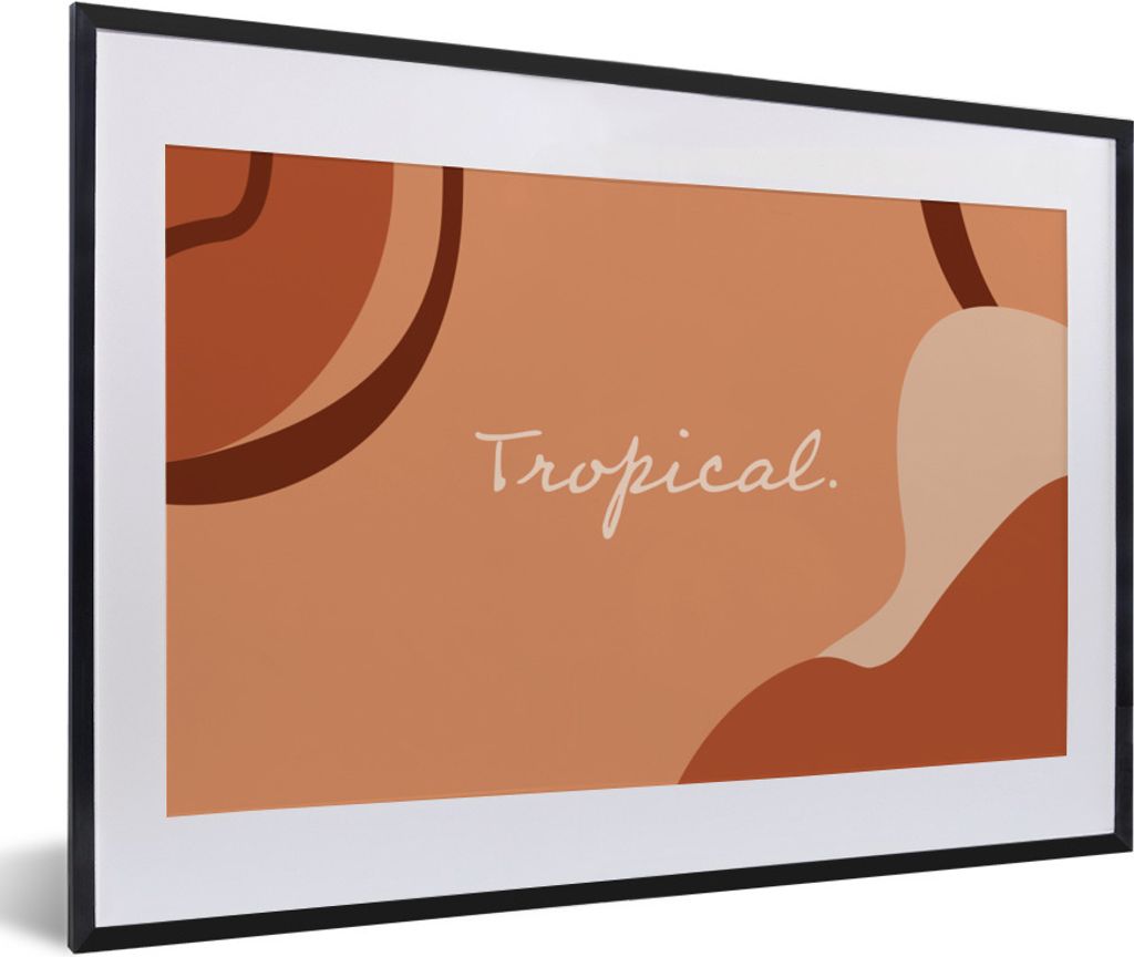 MuchoWow Gerahmtes Poster Sommer - Tropisch - Zitate 60x40 cm - Poster mit Schwarzem Bilderrahmen Wandposter Rahmen Foto Bilder - Schlafzimmer - ...