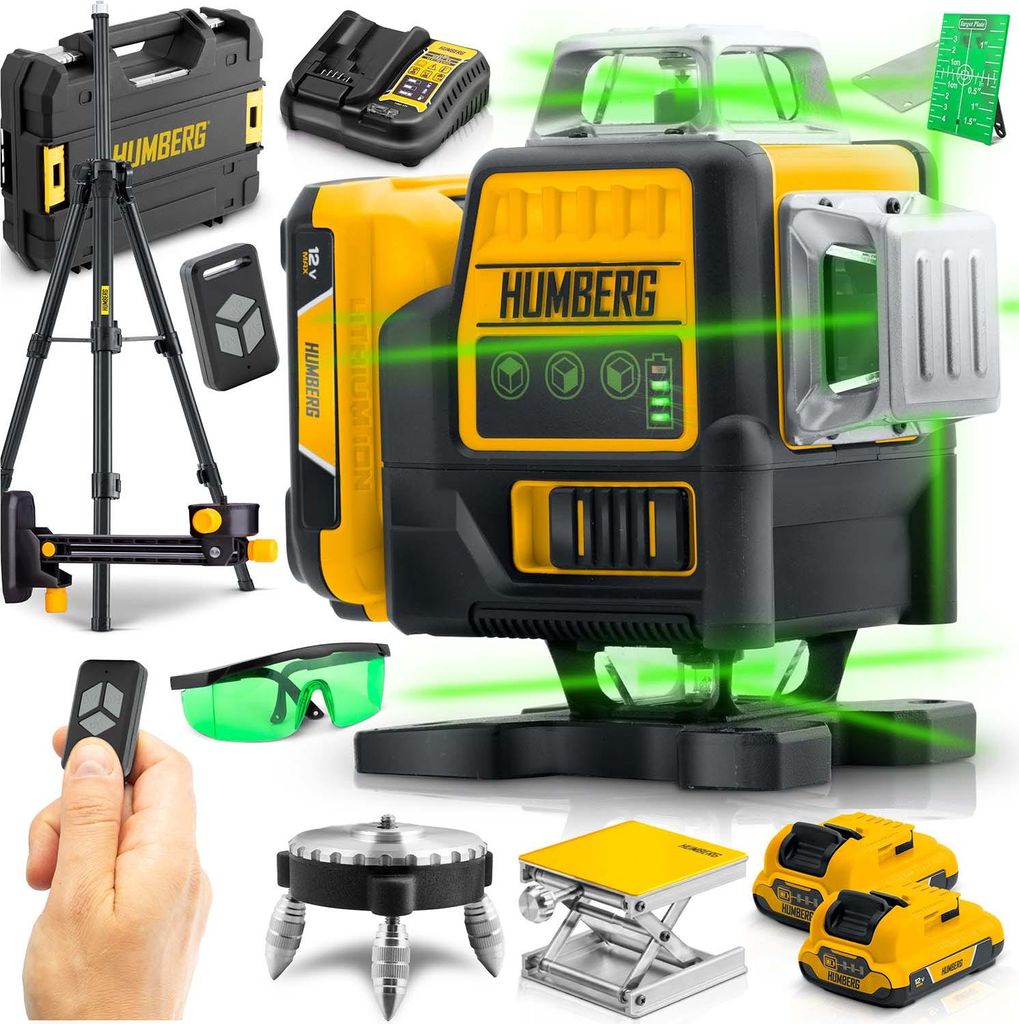 Humberg HM-171 Křížový laser v kufříku + stativ, IPX54, Obrázek produktu 