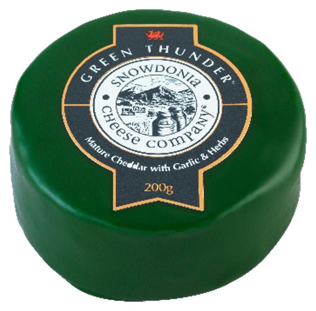 Cheddar à l'ail et aux herbes Snowdonia, 200 g Image du produit 