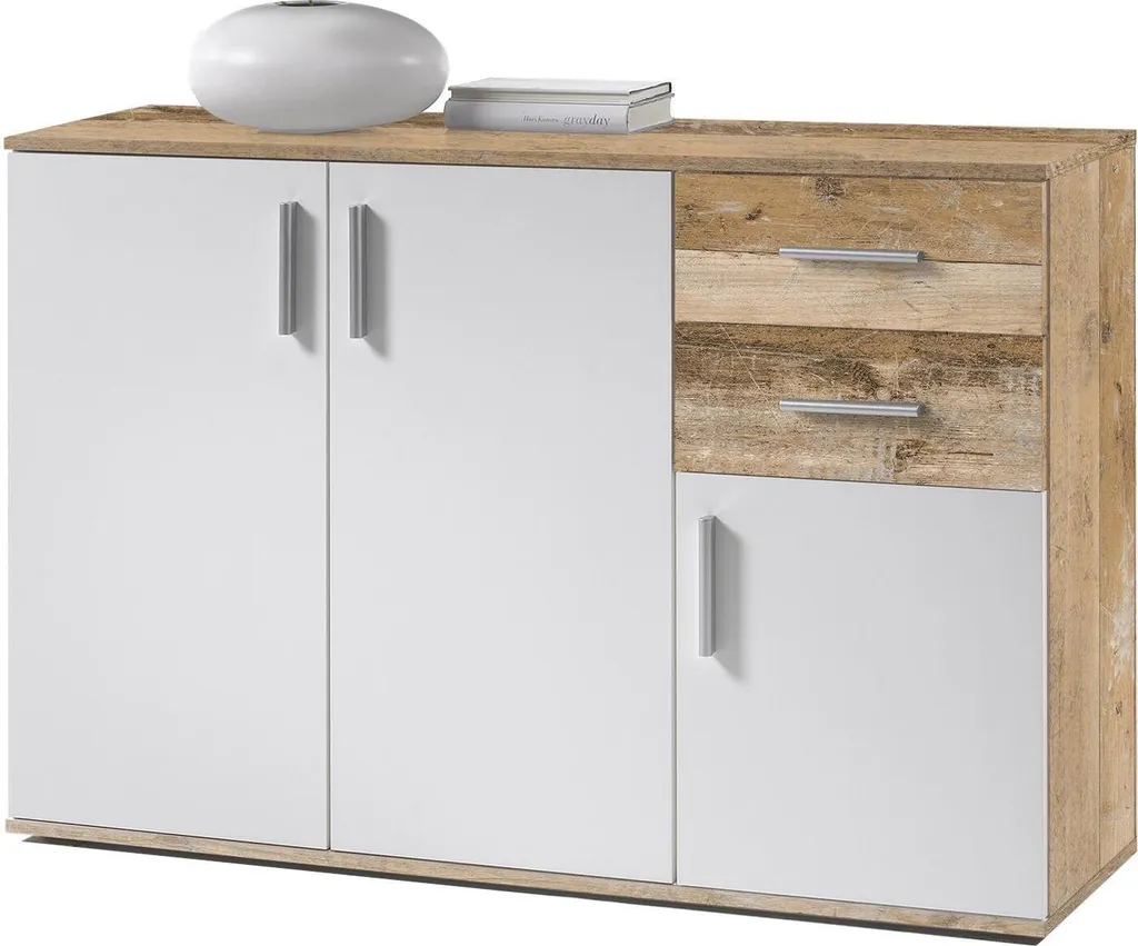 Commode Freida Old-Style 120x82x35 cm - Buffet bas design industriel - 2