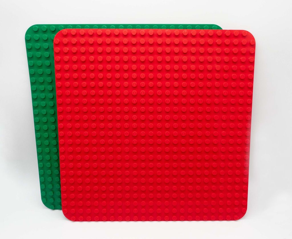 Lego Duplo Große Bauplatten Rot und Grün Produktbild 