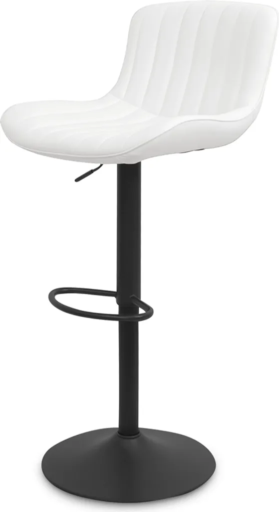 Milton & Oldbrook Naples Tabouret de Bar Blanc au Design Scandinave