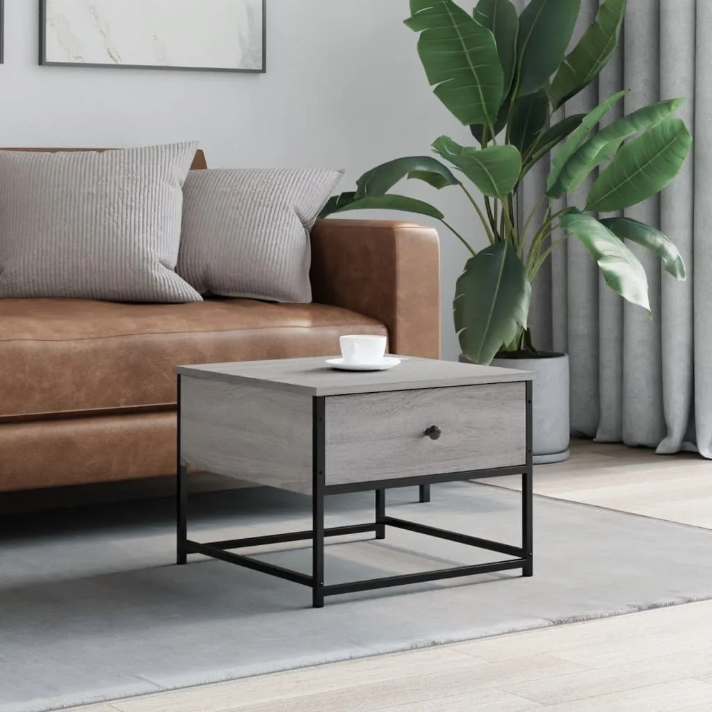 Tavolino Grigio Sonoma 51x51x40 cm in Legno: Arredo Salotto Moderno