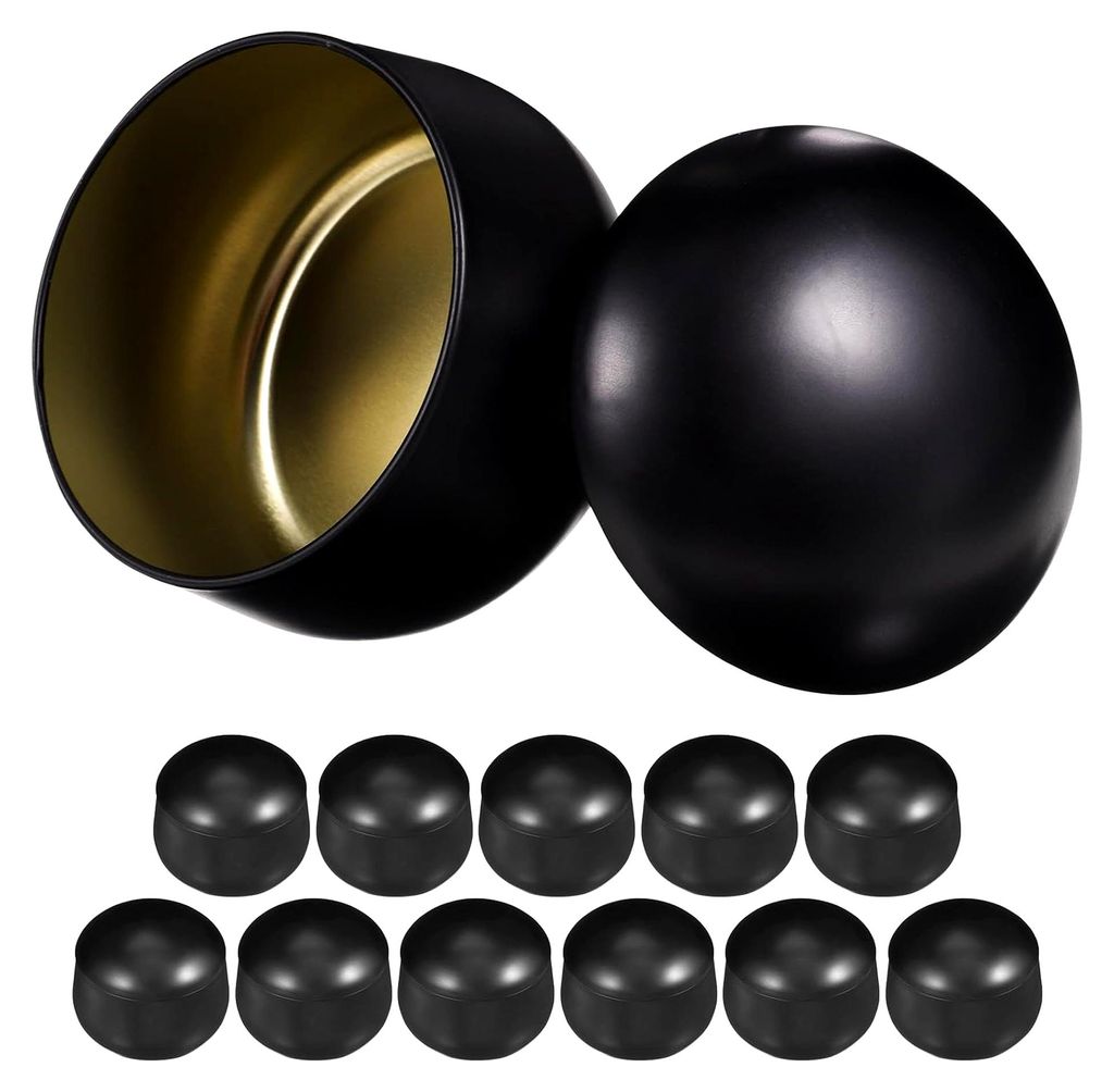 12 Stück Kerzendosen aus Weißblech mit Deckel 8oz für die Kerzenherstellung