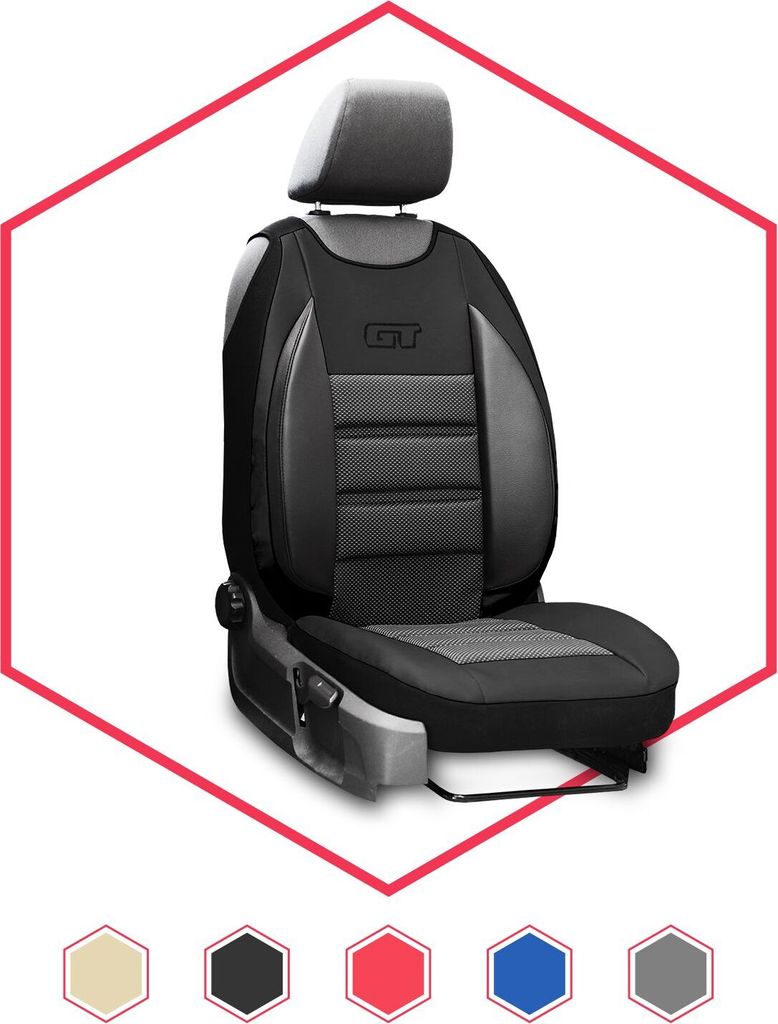 Sitzbezüge Auto Universal Schonbezug Sitzschoner Sitzauflage für VW T6 Schwarz