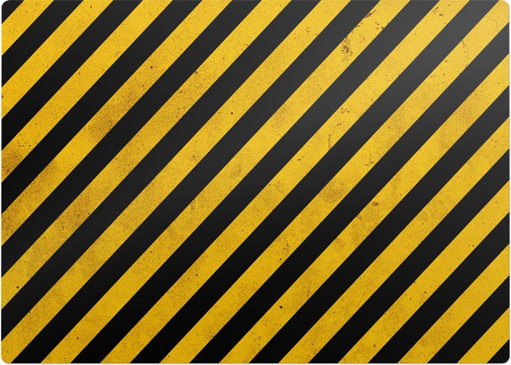Diagonale Warnstreifen – Bodenschutzmatte – Rutschfest – Produktbild 